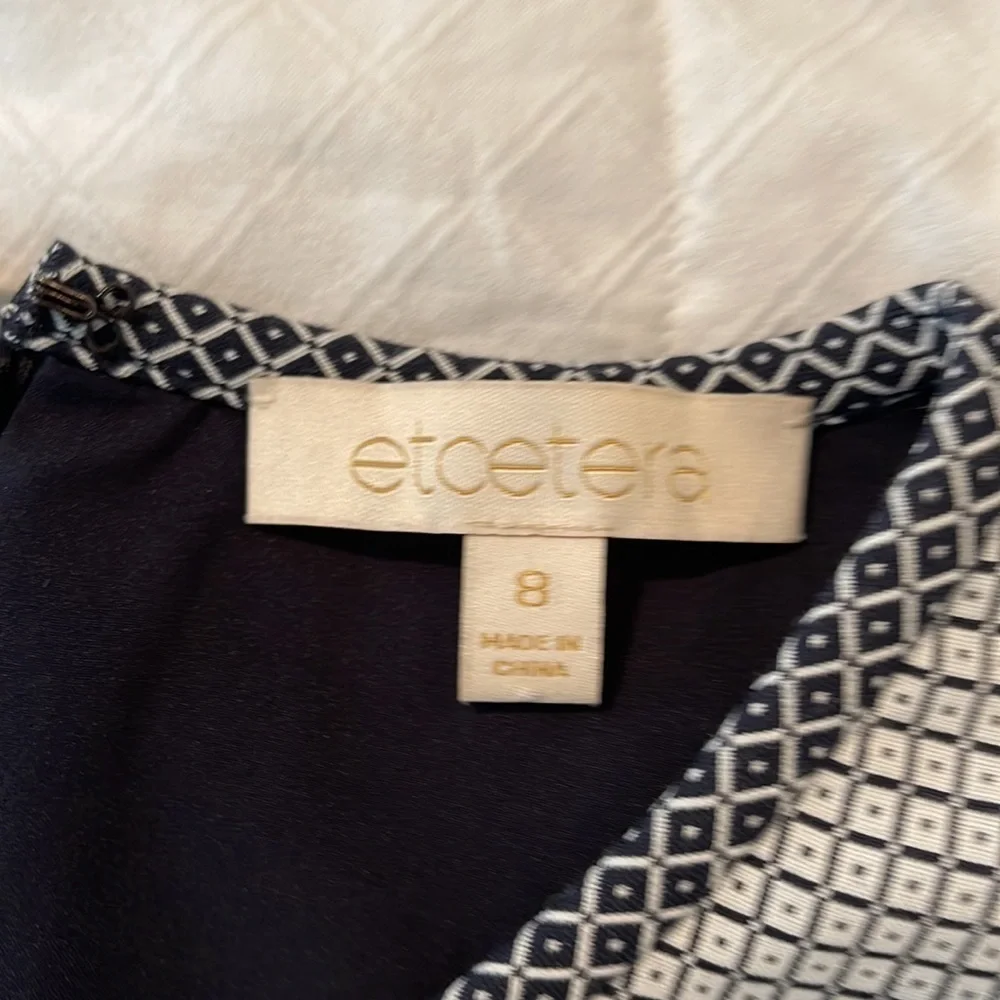 Etcetera NWT 🎆Sale🎆navy and white dress